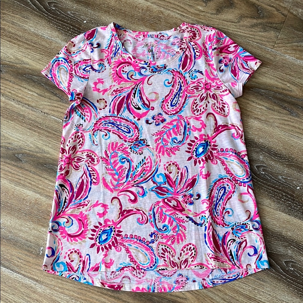 Lilly Pulitzer 2024 Etta Scoop Neck Top - Flitting About NWOT